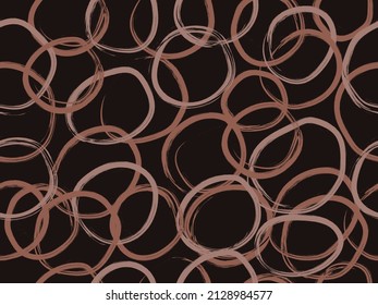 Abstract seamless brush circle vector pattern
