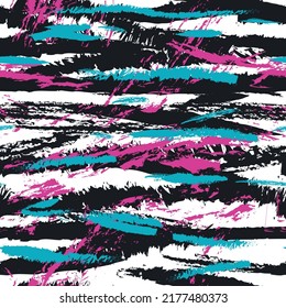 Abstract seamless camo tiger stripe army fatigue pattern design	