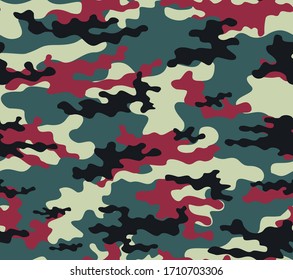 
Abstract seamless camouflage military pattern on textiles. Ornament. Vector design.