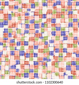 Abstract seamless camouflage. Multi-colored mottled texture. Funny camouflage. A grid consisting of non-standard elements.