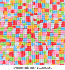 Abstract seamless camouflage. Multi-colored mottled texture. Funny camouflage. A grid consisting of non-standard elements.