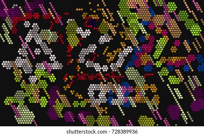abstract seamless carpet background design multicolored symmetrical pattern from circles