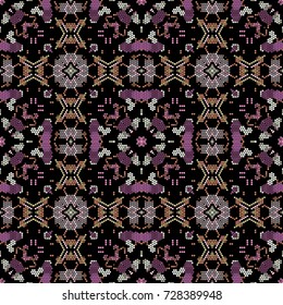 abstract seamless carpet background design multicolored symmetrical pattern from circles