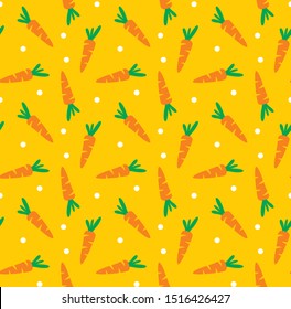 Abstract seamless carrot dot pattern, Vector background template stock image for  fabric print.