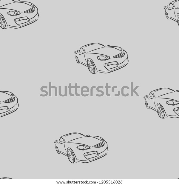 Abstract seamless cars pattern. Machine\
wallpaper.  sport drive automobile repeated\
backdrop