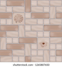 Abstract seamless ceramic tile background imitating stone structure.