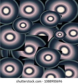 Abstract seamless chaotic pattern with color circule