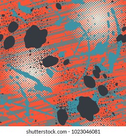 Abstract seamless chaotic pattern with urban geometric elements. Modern abstract design poster, cover, card design.