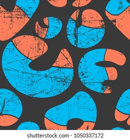 Abstract seamless chaotic pattern with urban geometric elements , for textile. Modern grunge background . Wallpaper for boys and girls