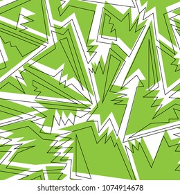Abstract seamless chaotic pattern with urban geometric elements.