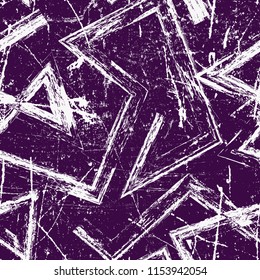 Abstract seamless chaotic pattern with urban geometric elements , for textile. Modern grunge background . Wallpaper for boys and girls