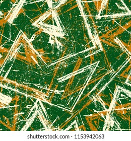 Abstract seamless chaotic pattern with urban geometric elements , for textile. Modern grunge background . Wallpaper for boys and girls