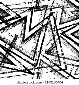 Abstract seamless chaotic pattern with urban geometric grunge elements , for textile. Modern grunge background . Wallpaper for boys and girls