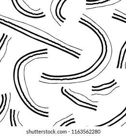Abstract seamless chaotic pattern with urban geometric elements , for textile. Modern grunge background . Wallpaper for boys and girls