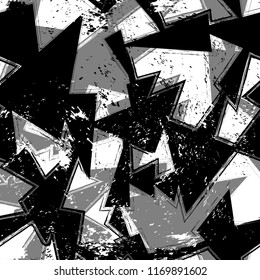 Abstract seamless chaotic pattern with urban geometric elements. Texture pattern for covers, banners, booklets, etc. For web or printed media.