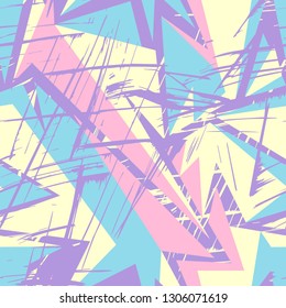 Abstract seamless chaotic pattern with urban geometric elements. Texture pattern for cloth, design, covers, banners, booklets, etc.
