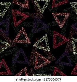 Abstract seamless chaotic pattern with urban geometric elements, for textiles. Modern grunge background.  Wallpapers for boys and girls