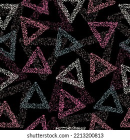 Abstract seamless chaotic pattern with urban geometric elements, for textiles. Fun bright geo pop art all over print Wallpapers for boys and girls