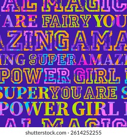 Abstract seamless chaotic pattern with urban elements, graffiti, words. Grunge texture background. Fashion wallpaper. Cool teen 