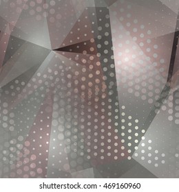 Abstract seamless chaotic pattern with urban geometric elements, scuffed, drops, sprays, triangles. Texture pattern for covers, banners, booklets, etc. For web or printed media.