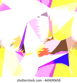 Abstract seamless chaotic pattern with urban geometric elements, scuffed, drops, sprays, triangles. Texture pattern for covers, banners, booklets, etc. For web or printed media.