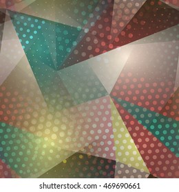 Abstract seamless chaotic pattern with urban geometric elements, scuffed, drops, sprays, triangles. Texture pattern for covers, banners, booklets, etc. For web or printed media.