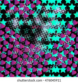 Abstract seamless chaotic pattern with urban geometric elements , Modern abstract design poster, cover, card design.
