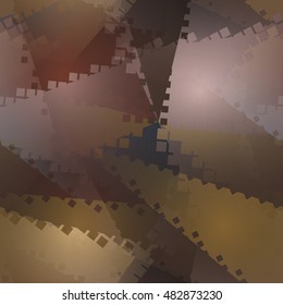 Abstract seamless chaotic pattern with urban geometric elements, scuffed, drops, sprays, triangles. Texture pattern for covers, banners, booklets, etc. For web or printed media.