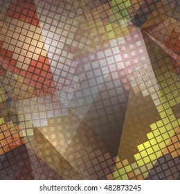 Abstract seamless chaotic pattern with urban geometric elements, scuffed, drops, sprays, triangles. Texture pattern for covers, banners, booklets, etc. For web or printed media.