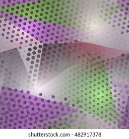 Abstract seamless chaotic pattern with urban geometric elements, scuffed, drops, sprays, triangles. Texture pattern for covers, banners, booklets, etc. For web or printed media.
