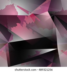 Abstract seamless chaotic pattern with urban geometric elements, scuffed, drops, sprays, triangles. Texture pattern for covers, banners, booklets, etc. For web or printed media.