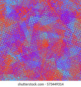 Abstract seamless chaotic pattern with urban geometric elements. Grunge texture background. Wallpaper for print. Colorful modern design