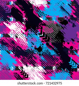Abstract Seamless Chaotic Pattern Urban Geometric Stock Vector (Royalty ...