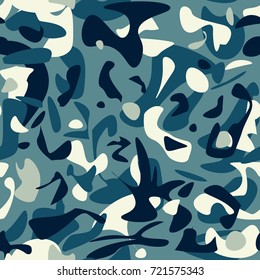 Abstract seamless chaotic pattern with urban geometric elements, military style , for textile. Modern grunge background