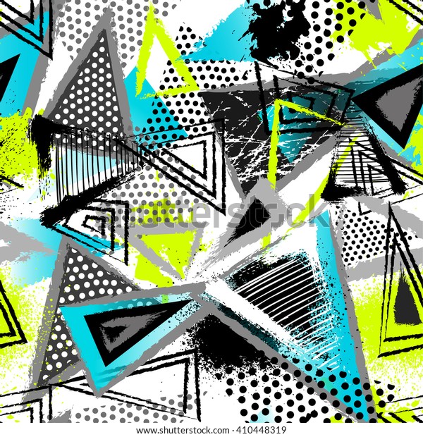 Abstract Seamless Chaotic Pattern Urban Geometric Stock Vector (Royalty ...