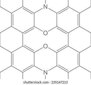 Abstract seamless chemical pattern on white, 2d illustration, clipping mask, vector, eps 8