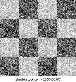 Abstract and seamless chintz pattern,