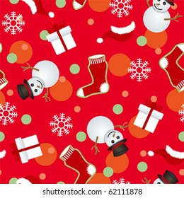 Abstract seamless christmas pattern. Illustration vector.
