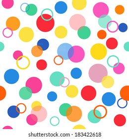 Abstract Seamless circle Background, bright vector