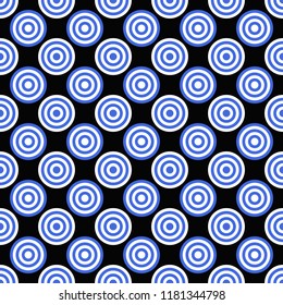 Abstract seamless circle pattern background design - color vector graphic