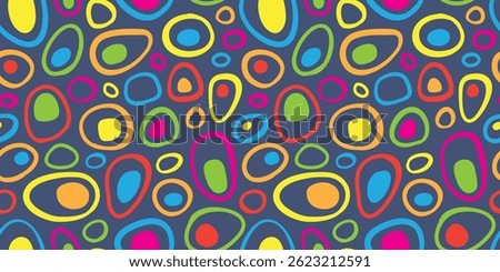Abstract seamless circle pattern. Colorful Modern design template.