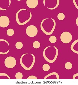 Abstract seamless circle texture. Grunge round endless pattern. Circular repeated artistic background. 