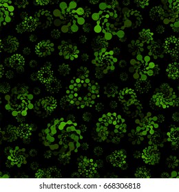 Abstract seamless circles design pattern unusual collection. Vector isolated repeatable round shapes background. Universe futuristic metaball dots wallpaper set.