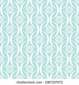 Abstract seamless circular link pattern of Powder Blue color for wallpapers and background.
