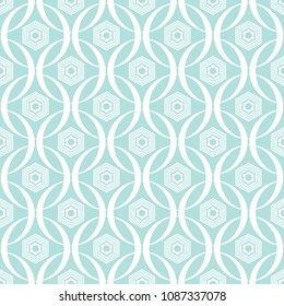 Abstract seamless circular link pattern of Powder Blue color for wallpapers and background.