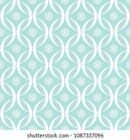 Abstract seamless circular link pattern of Powder Blue color for wallpapers and background.