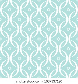 Abstract seamless circular link pattern of Powder Blue color for wallpapers and background.