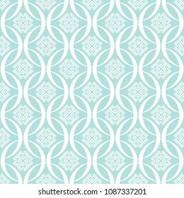 Abstract seamless circular link pattern of Powder Blue color for wallpapers and background.