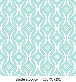 Abstract seamless circular link pattern of Powder Blue color for wallpapers and background.