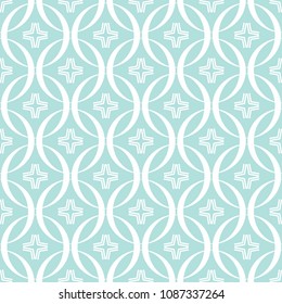 Abstract seamless circular link pattern of Powder Blue color for wallpapers and background.